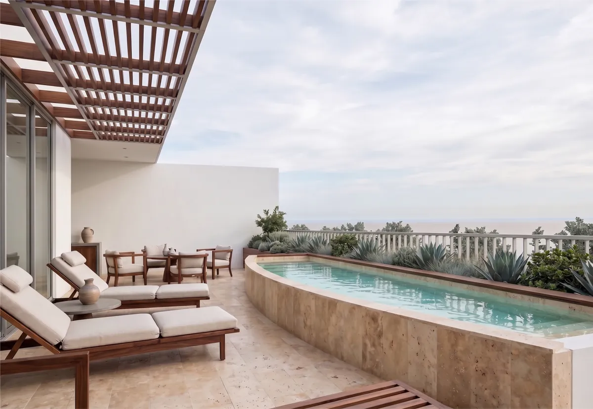 Terraza de Duke Tower con piscina privada