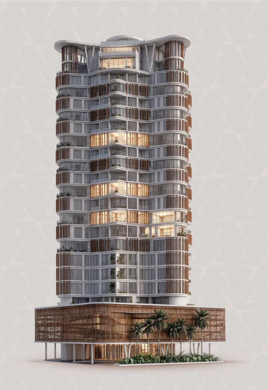 Duke Tower, fachada completa