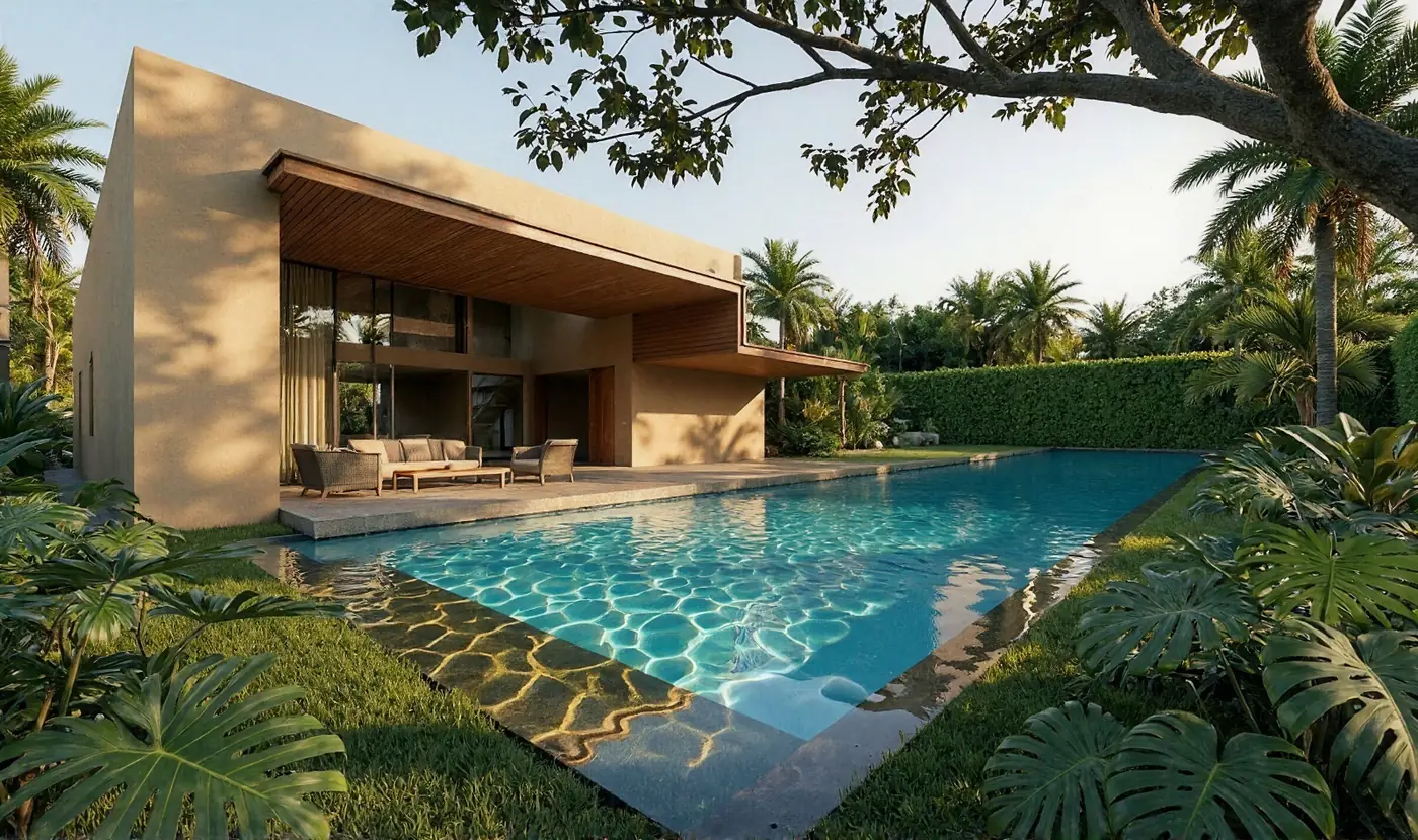 Vivienda de Lotus Gardens con piscina privada y terraza